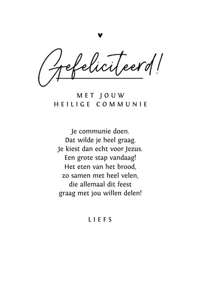 Heilige communie felicitatiekaart christelijk Jezus 3