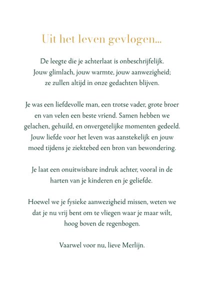 Herdenkingskaartje kolibrie vogel waterverf goud foto 3