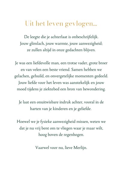 Herdenkingskaartje kolibrie vogel waterverf goud foto 3