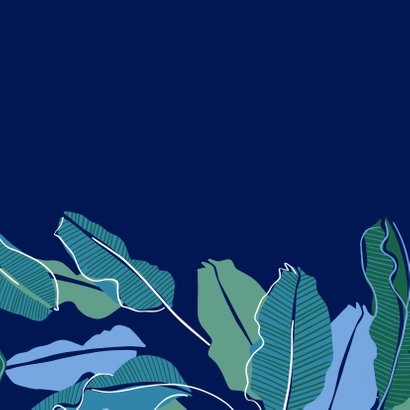 Herfstkaart bladeren donkerblauw 2