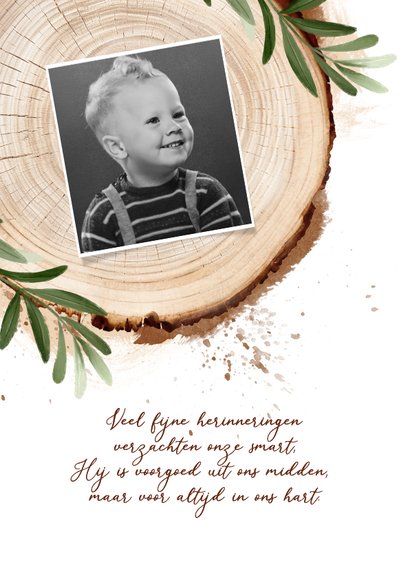 Herinneringskaart natuur boom foto takjes natuurlijk eco 2