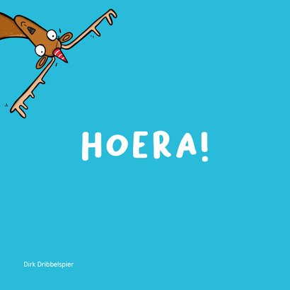 Hertelijk gefeliciteerd kaart met grappig hert. 2