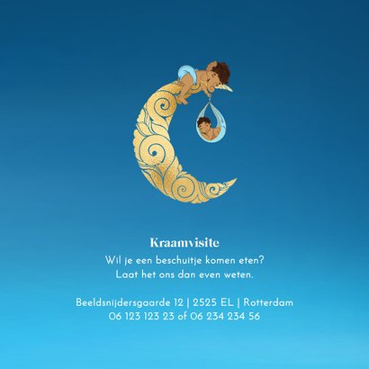 Hindoestaans geboortekaartje met baby Ganesha 2