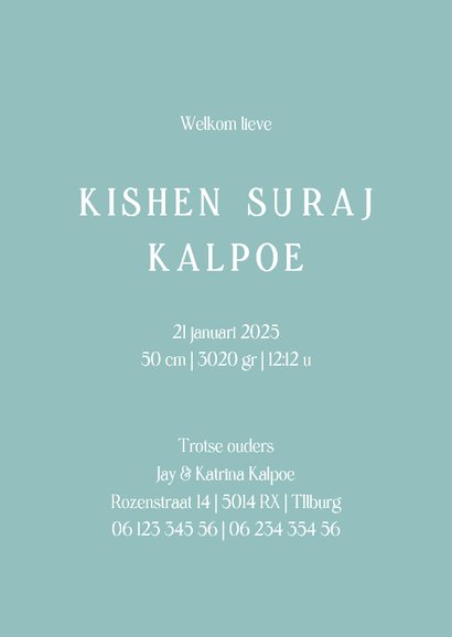 Hindoestaanse geboortekaartje Krishna en baby 3