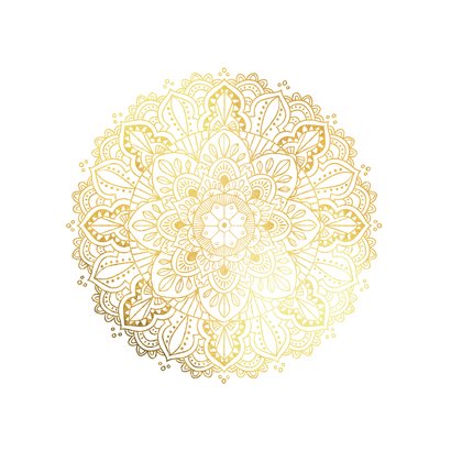 Hindoestaanse huwelijksfelicitatie mandala goud foto 2