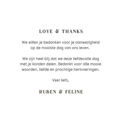Hip en trendy bedankkaartje roze oranje streepjes hartje 3