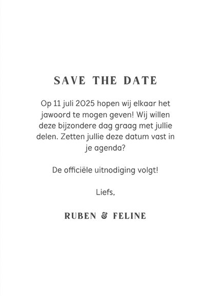 Hip en trendy save the date hartje gestreept oranje roze 3