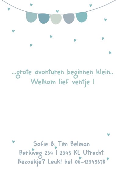 Hip geboortekaartje ballon j 2