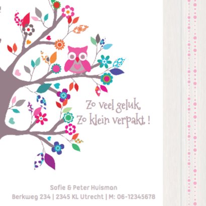 Hip Geboortekaartje Boom Lana 2