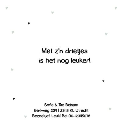 Hip geboortekaartje cactus mint 2