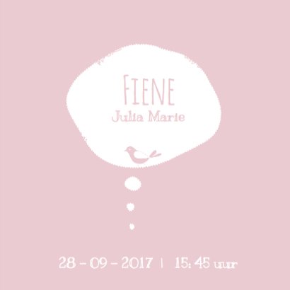 Hip geboortekaartje Hertje Fiene 3