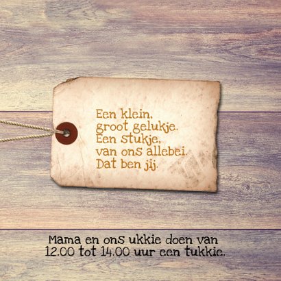 hip geboortekaartje met krijtbord 2