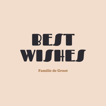 Hip nieuwjaarskaartje blokjespatroon met sterren Best Wishes 3