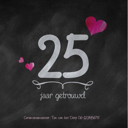 Hippe 25 jaar huwelijk kaart 2