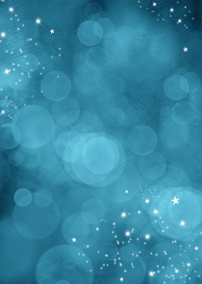 Hippe blauwe kerstkaart cijfers 2026 goud sprankelend Achterkant
