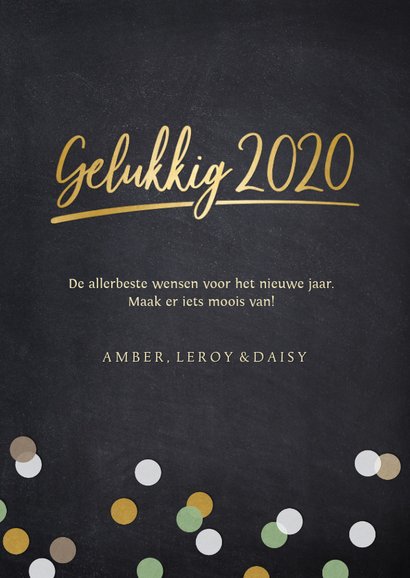 Hippe fotocollage nieuwjaarskaart met 9 polaroids en 2020 3