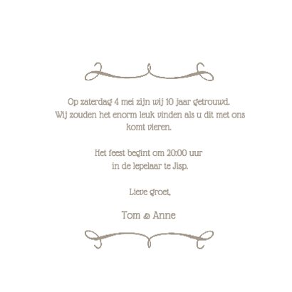 Hippe jubileumkaart met lijstjes 3
