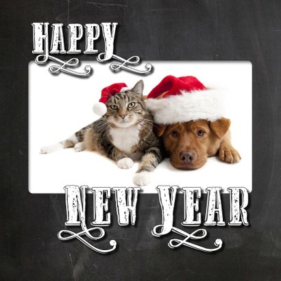 Hippe Kerstkaart 5-Luik krijtbord 2