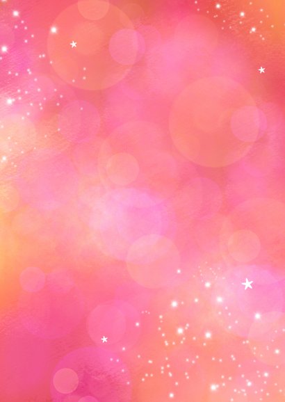 Hippe kerstkaart cijfers 2026 goud roze sprankelend Achterkant
