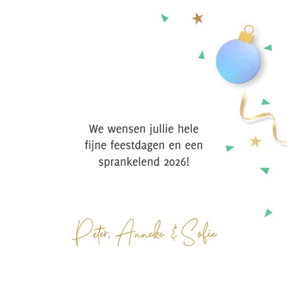 Hippe kerstkaart met kerstwensen 2026 3