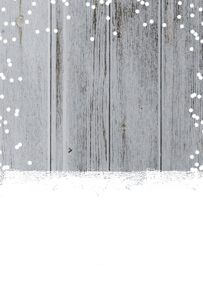 Hippe kerstkaart zakelijk ster hout Achterkant