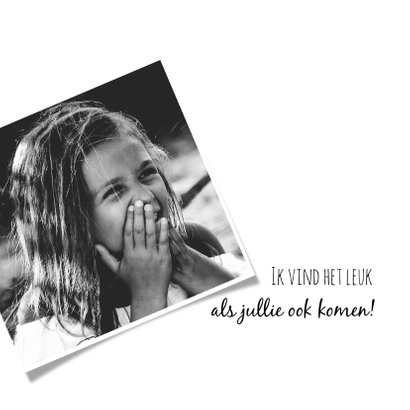 Hippe, lieve communiekaart voor een meisje met foto's 2