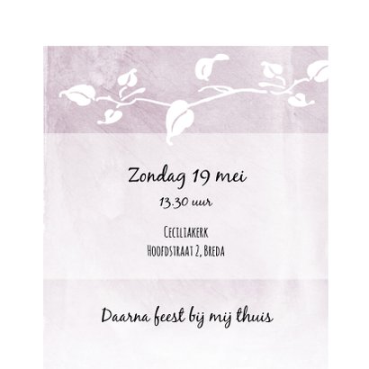 Hippe, lieve communiekaart voor een meisje met foto's 3
