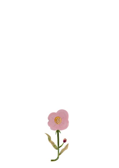 Hippe moederdagkaart roze bloem liefste mama 2