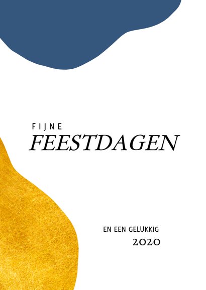 Hippe nieuwjaarskaart met goudlook en foto 2