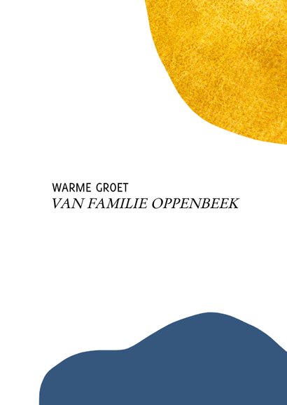 Hippe nieuwjaarskaart met goudlook en foto 3