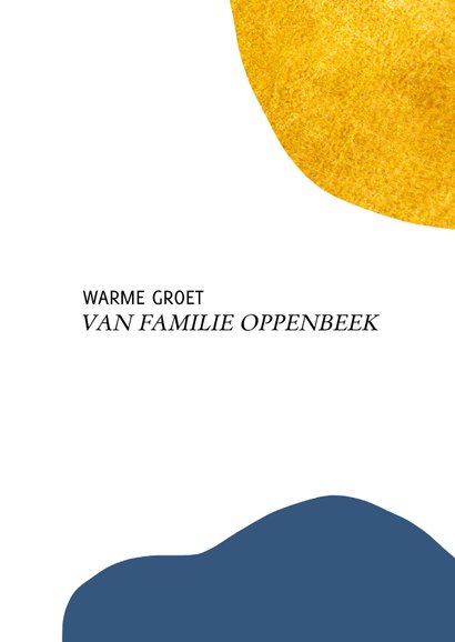 Hippe nieuwjaarskaart met goudlook vormen en foto 3