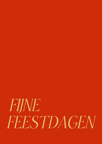 Hippe rode kerstkaart met kerstwensen in goudfolie 2