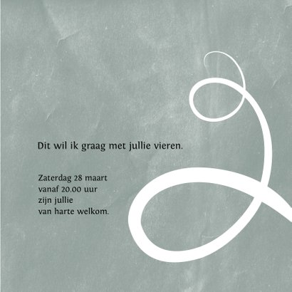 Hippe, stijlvolle uitnodiging foto en slinger 3
