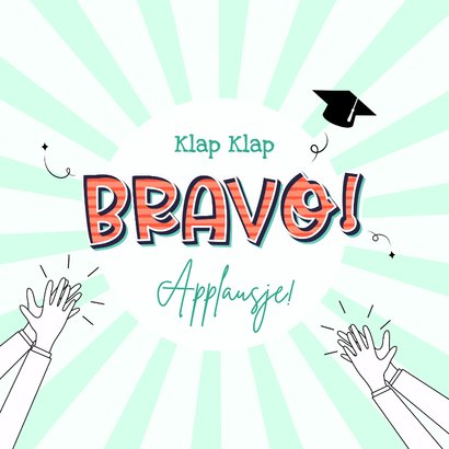 Hippe typografische handlettering geslaagd kaart you did it 2