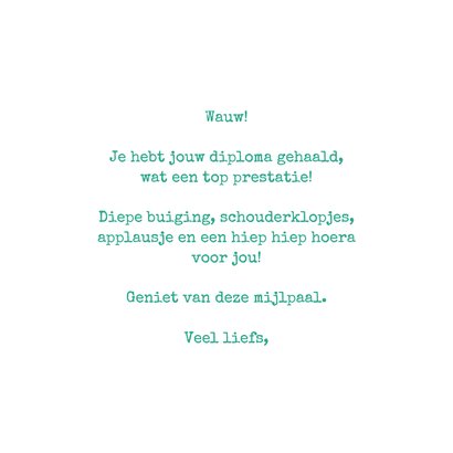 Hippe typografische handlettering geslaagd kaart you did it 3