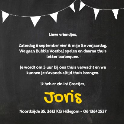 Hippe Uitnodiging Krijt 2luik - SG 3