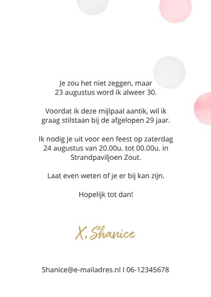 Hippe uitnodiging verjaardag feest dots fotos 3