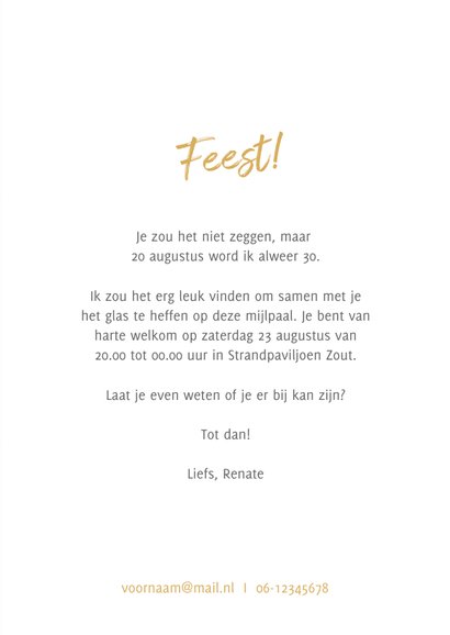 Hippe uitnodiging verjaardag vrouw twee foto's 3