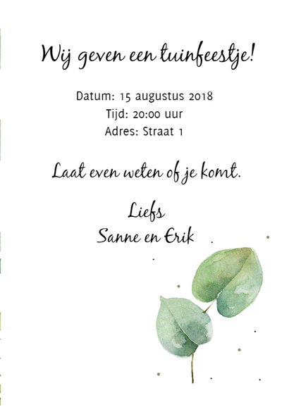 Hippe uitnodiging voor een tuinfeest of bbq 3