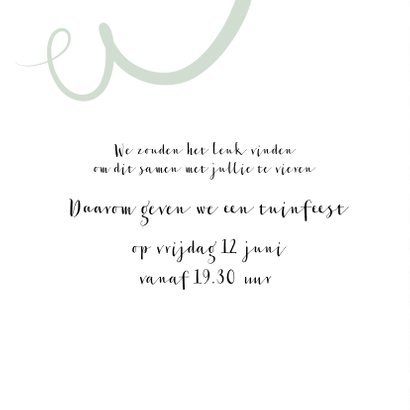 Hippe uitnodiging voor tuinfeest 2