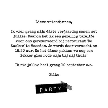 Hippe uitnodiging voor verjaardag 3