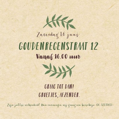 Hippe uitnodigingskaart voor een BBQ met illustraties 3