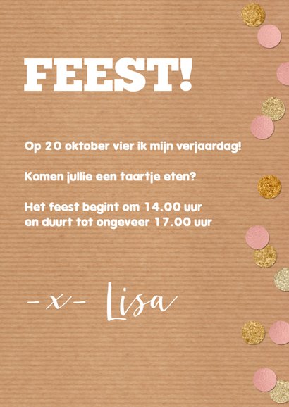 Hippe uitnodigingskaart voor een leuk feestje 3