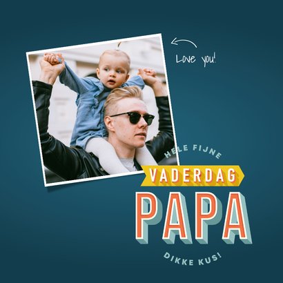 Hippe vaderdag kaart typografie hele fijne vaderdag papa 2