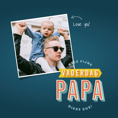 Hippe vaderdag kaart typografie hele fijne vaderdag papa 2