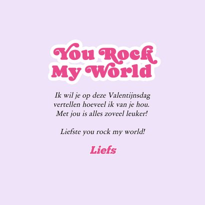 Hippe valentijnskaart met wereldbol you rock my world 3