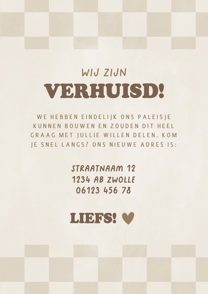 Hippe verhuiskaart blokjes foto in huisje wij zijn verhuisd 3
