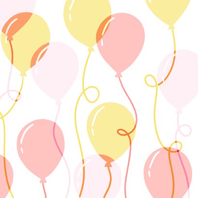 Hippe verjaardagskaart met foto, ballonnen en leeftijd 2