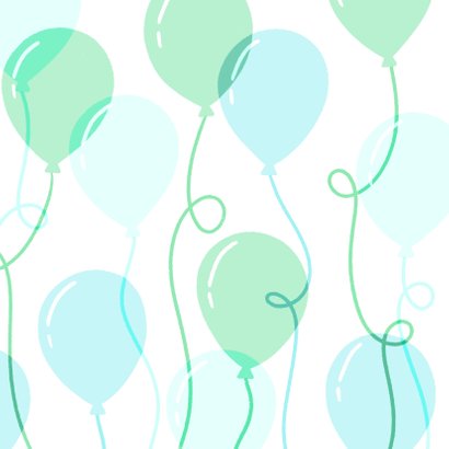 Hippe verjaardagskaart met foto, leeftijd en ballonnen 2