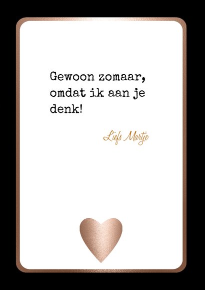 Hippe wenskaart - Hart onder de riem 3